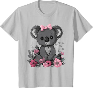Koala Kawaii Koala Bear Pink Bow Flowers Girls Kids