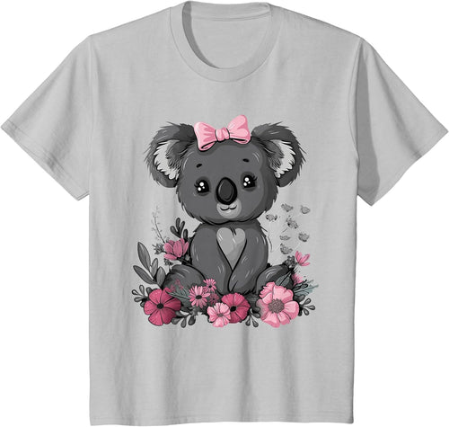 Koala Kawaii Koala Bear Pink Bow Flowers Girls Kids
