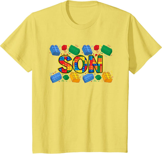 Son Brick Builder Boy Master Builder Blocks Building Funny