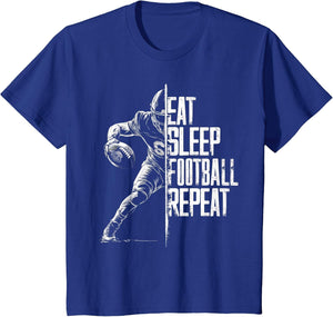 Eat Sleep Football Repeat Football Lovers Youth Kids Boys
