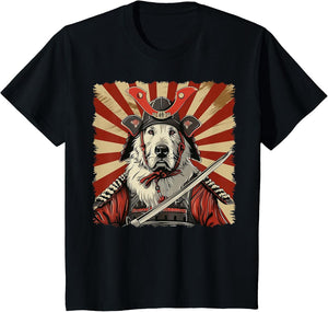 Great Pyrenees Dog Japanese Art Samurai Ukiyo-e Vintage
