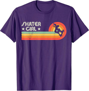 Skateboard Skater Girl Skateboarder Retro Skateboarding