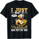 Funny I Just Want To Play Pickleball and Pet My Dog Paddle