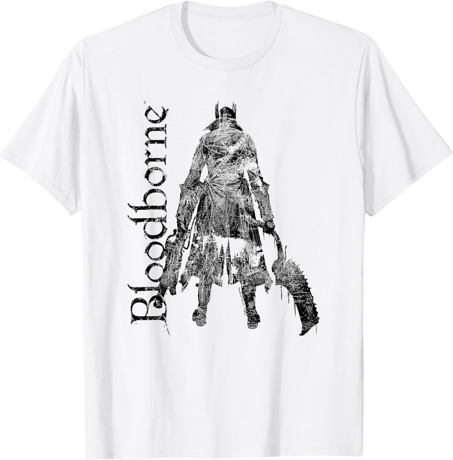 Bloodborne Hunter Silhouette with Logo Dark Video Game