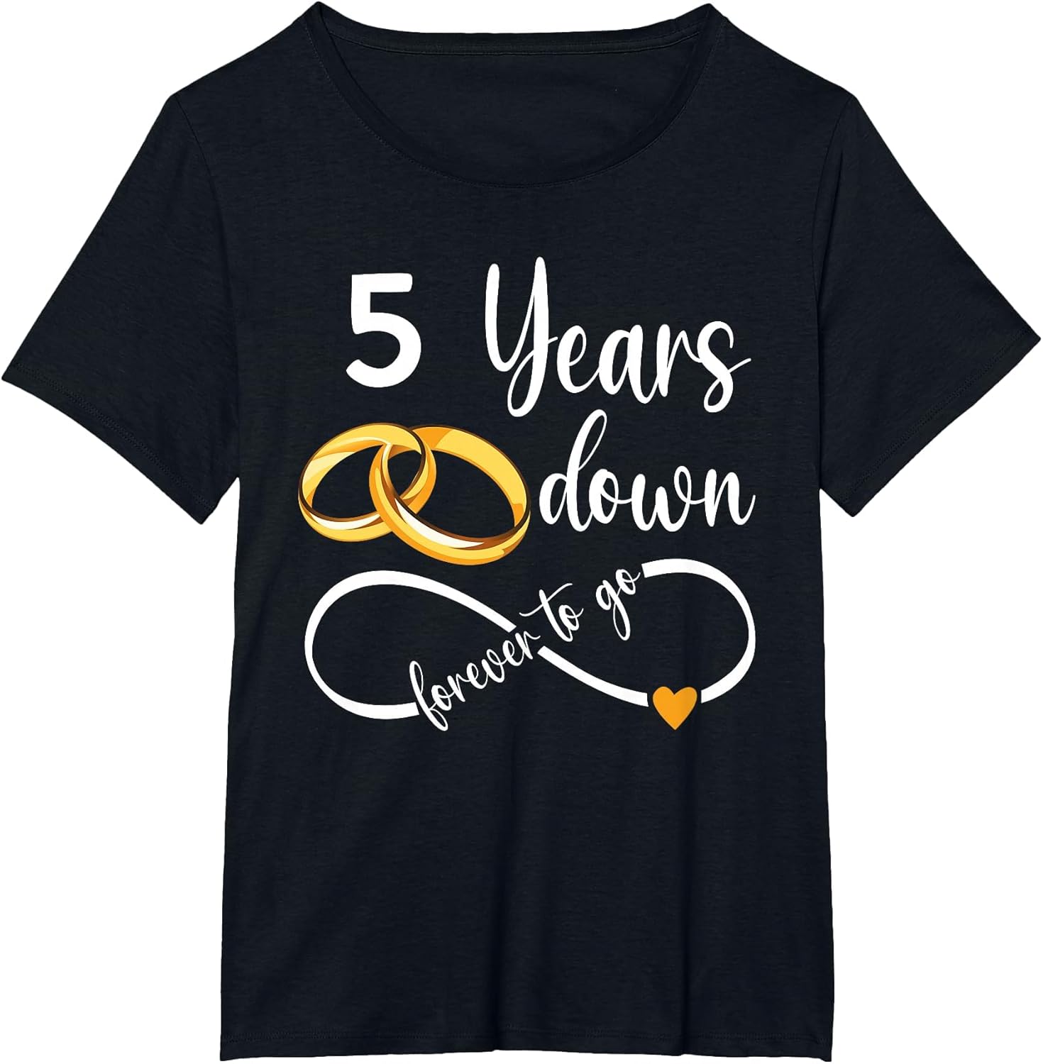 5 Years Down Forever to Go Couple 5th Wedding Anniversary