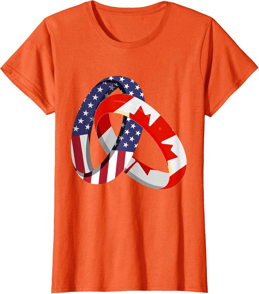 Canadian American Ring Heritage Month Patriot Flags