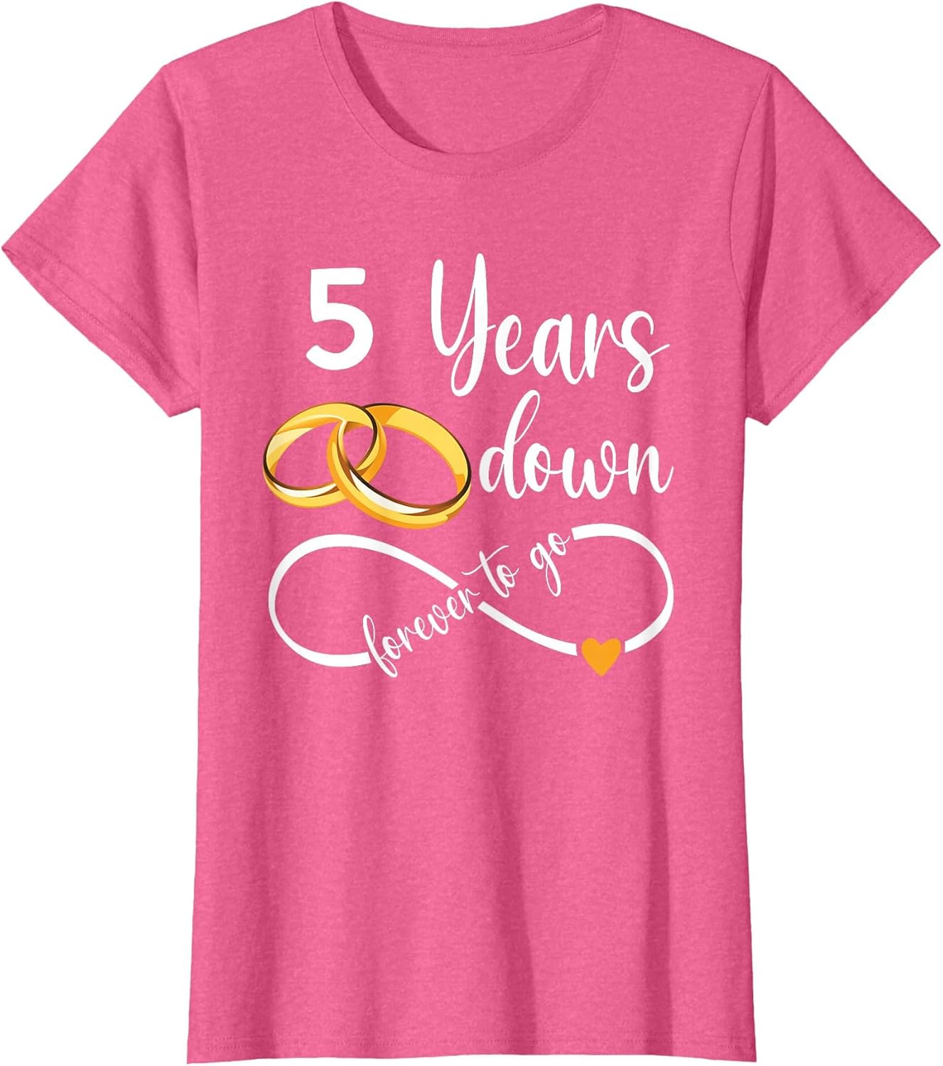 5 Years Down Forever to Go Couple 5th Wedding Anniversary