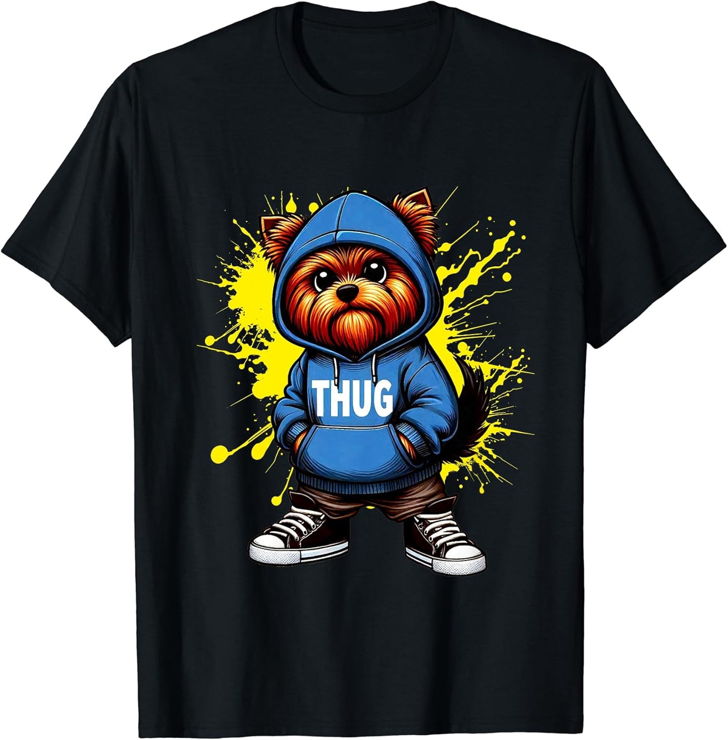 Thug Dog Yorkshire Terrier Gangster Yorkie Dog Lovers Design