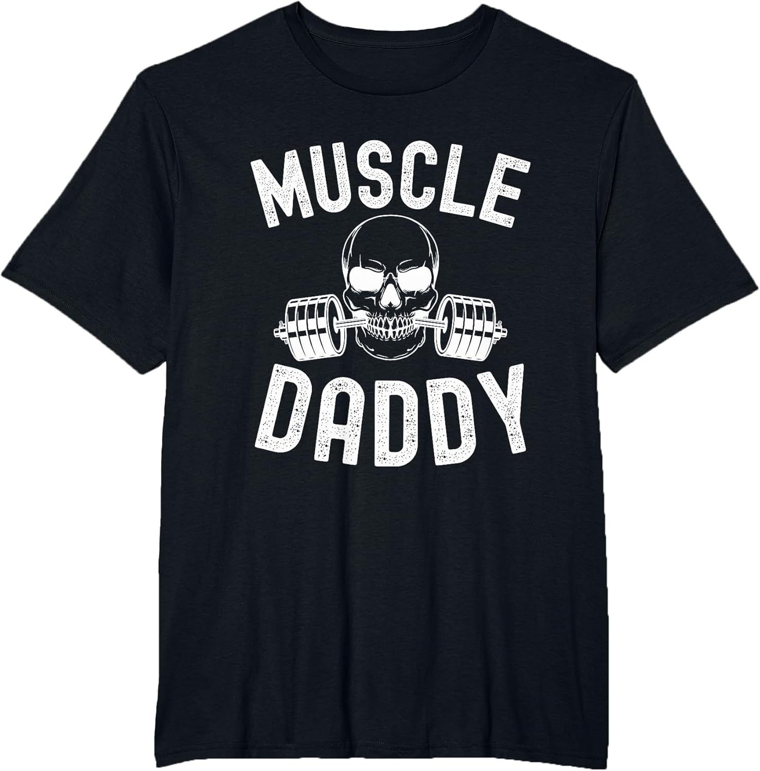 Muscle Daddy Weightlifter Skeleton Barbell dad Bodybuilder