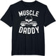 Muscle Daddy Weightlifter Skeleton Barbell dad Bodybuilder