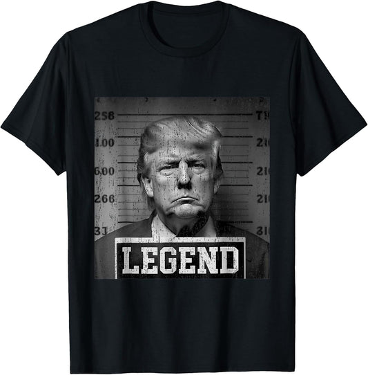 Trump 2024 Mugshot President Legend USA Black Retro
