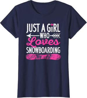 Just A Girl Who Loves Snowboarding Funny Snowboarder Girls