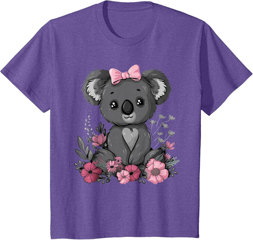 Koala Kawaii Koala Bear Pink Bow Flowers Girls Kids