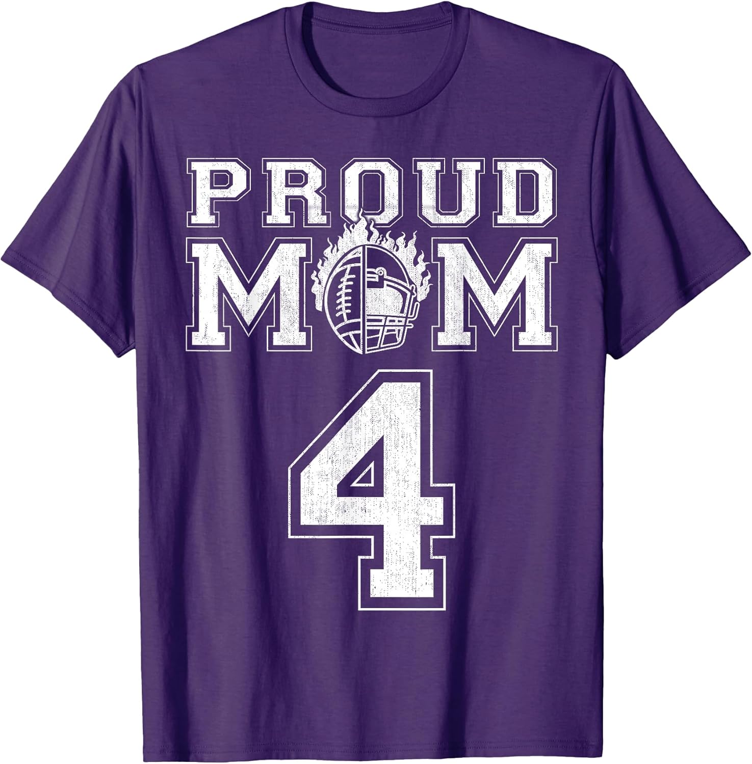 Custom Proud Football Mom Number 4 For Football Family