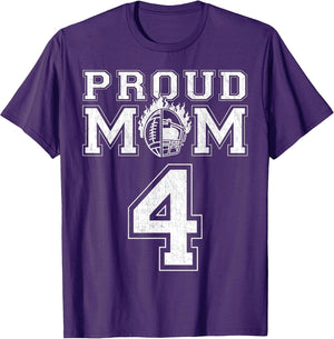 Custom Proud Football Mom Number 4 For Football Family