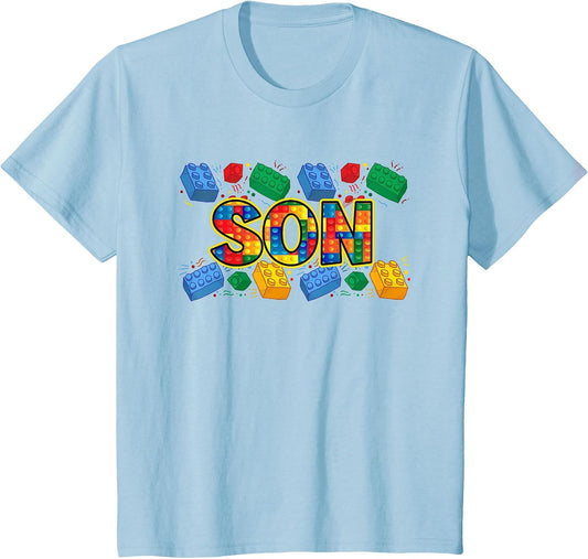 Son Brick Builder Boy Master Builder Blocks Building Funny