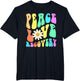 Groovy Peace Love Recovery Celebrate Sober I'm Clean AA NA , Men's Big and Tall, Black, 4X Tall