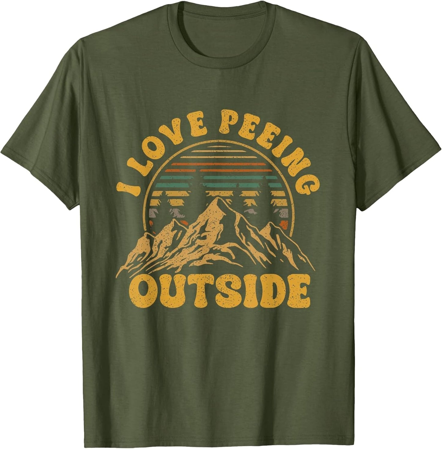 I Love Peeing Outside Funny Camping Shirts Hiking
