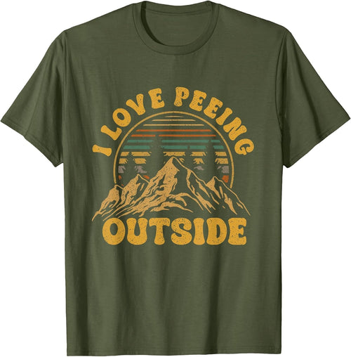 I Love Peeing Outside Funny Camping Shirts Hiking