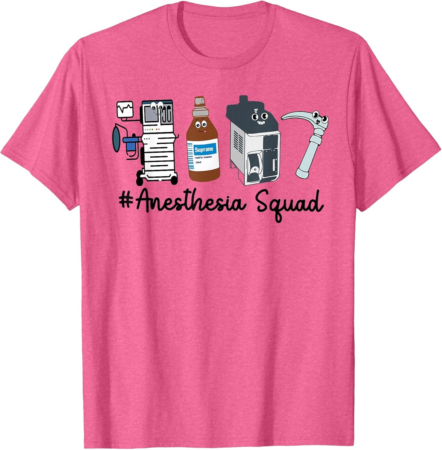 Funny Anesthesia Tech, Anesthesia Squad Goals CRNA Anesthesi , Men, Pink Heather, 3X-Large