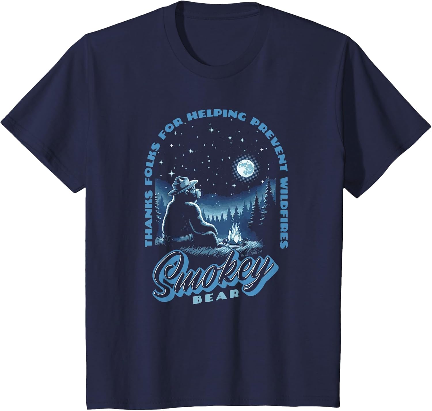 Stargazing Smokey Bear Thanks for Helping Prevent Wildfires