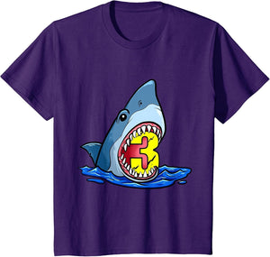 Shark Birthday Sea Animals 3rd Birthday Kids Boy
