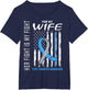 Her Fight is My Fight Wife Type 1 Diabetes Shirt USA Flag