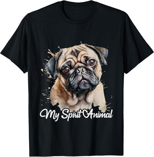 My Spirit Animal - Pug Owner Pet Trainer Animal Dog Lover Men Women Girls Kids
