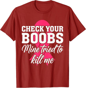 Breast Cancer Awareness Check Your Boobs Survivor Gift