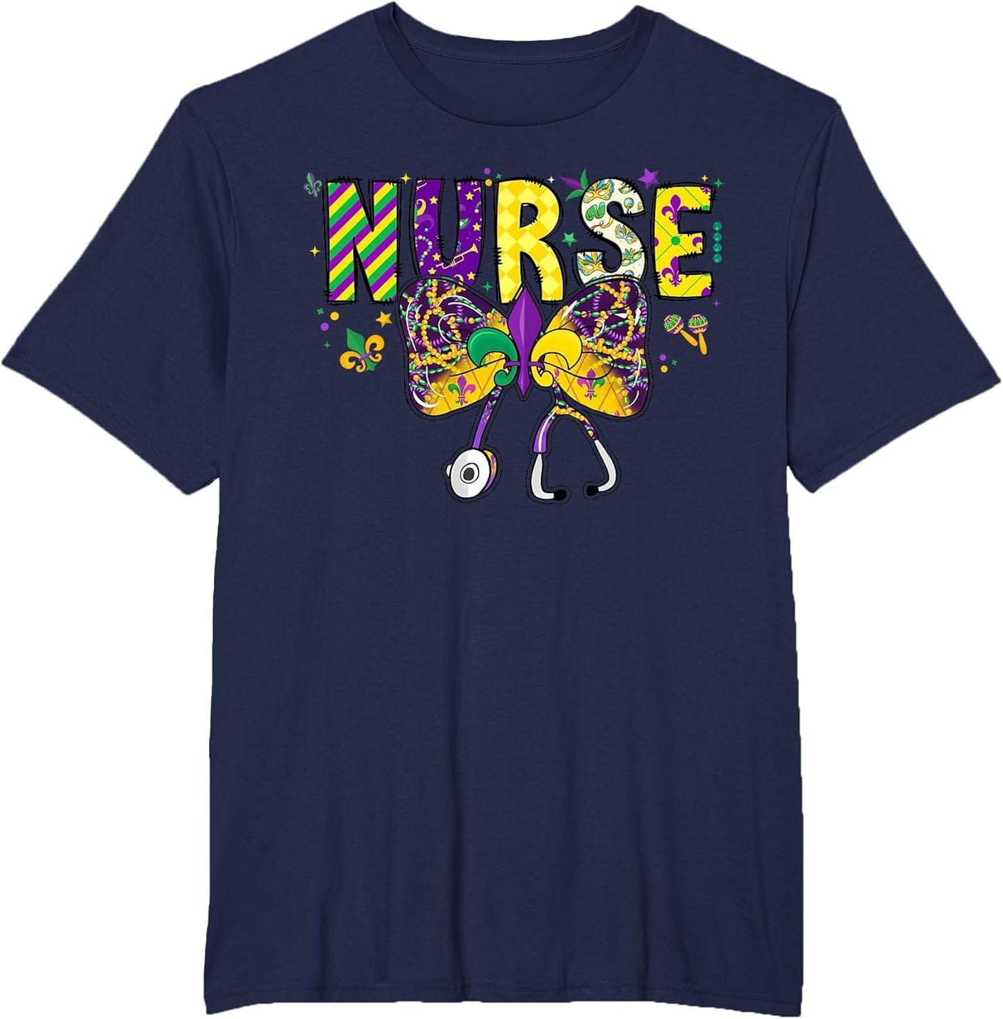 Nurse Mardi Gras Coquette Bow Stethoscope Girls Women