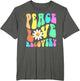Groovy Peace Love Recovery Celebrate Sober I'm Clean AA NA , Men's Big and Tall, Asphalt Grey, 4X Tall