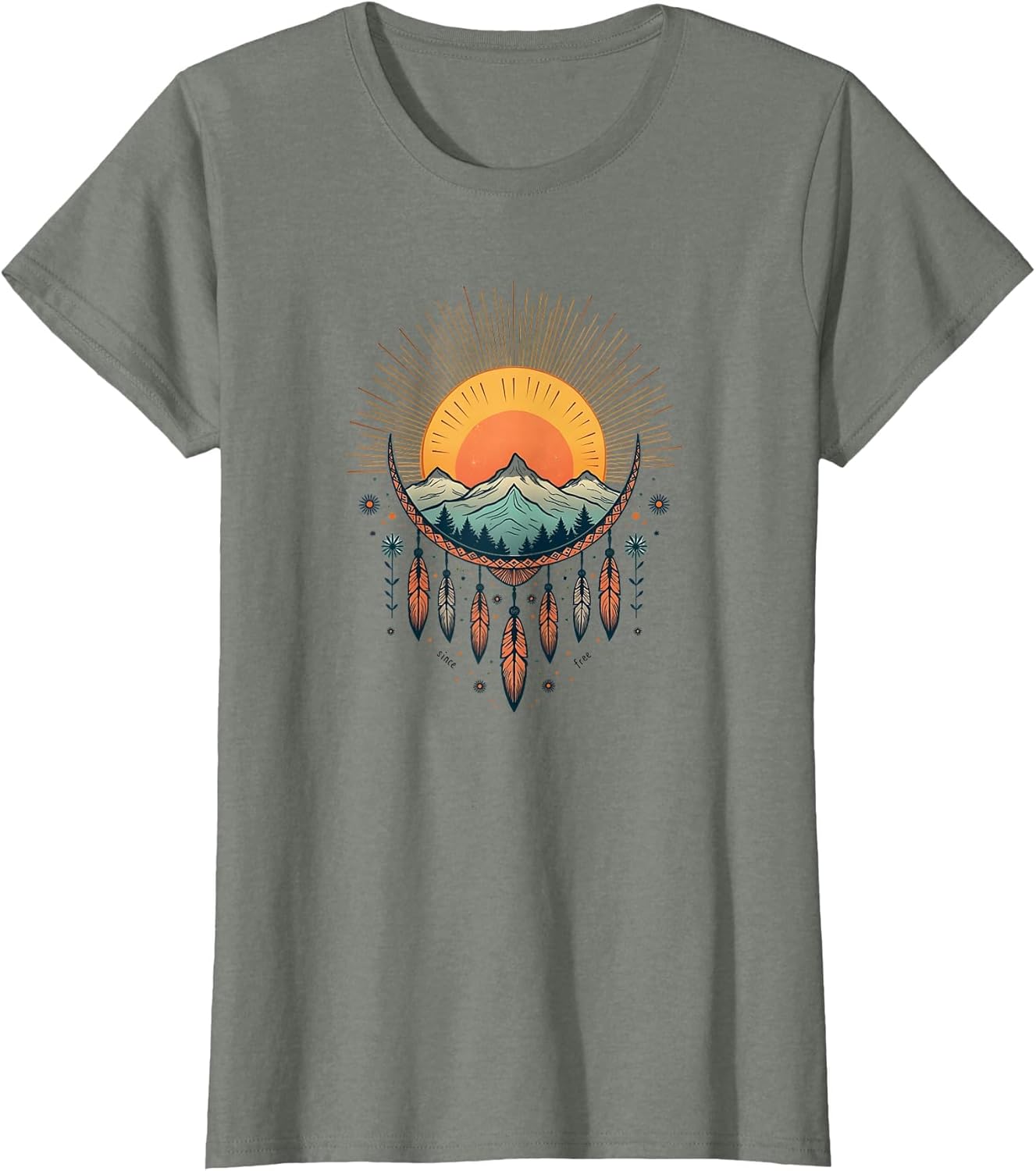 Wild and Free Hippie Mountain Dreamcatcher Boho Gift