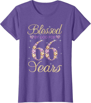 Blessed by God for 66 Years Funny 66th Birthday Women