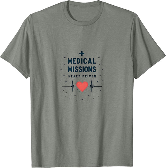 Medical Missions Heart Driven Nurse Design , Men, Olive Heather, X-Large