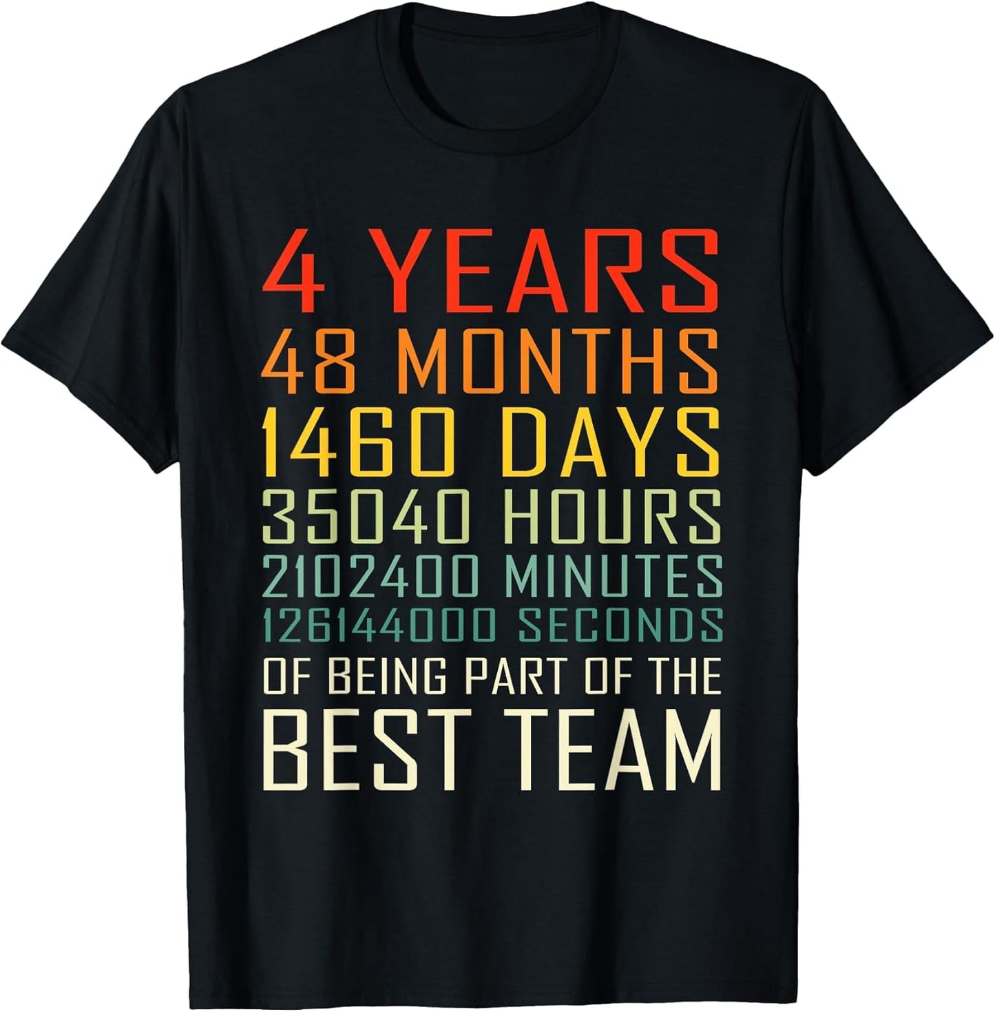 Best Team Vintage Work Anniversary 4 Years Employee