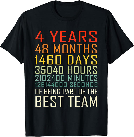 Best Team Vintage Work Anniversary 4 Years Employee