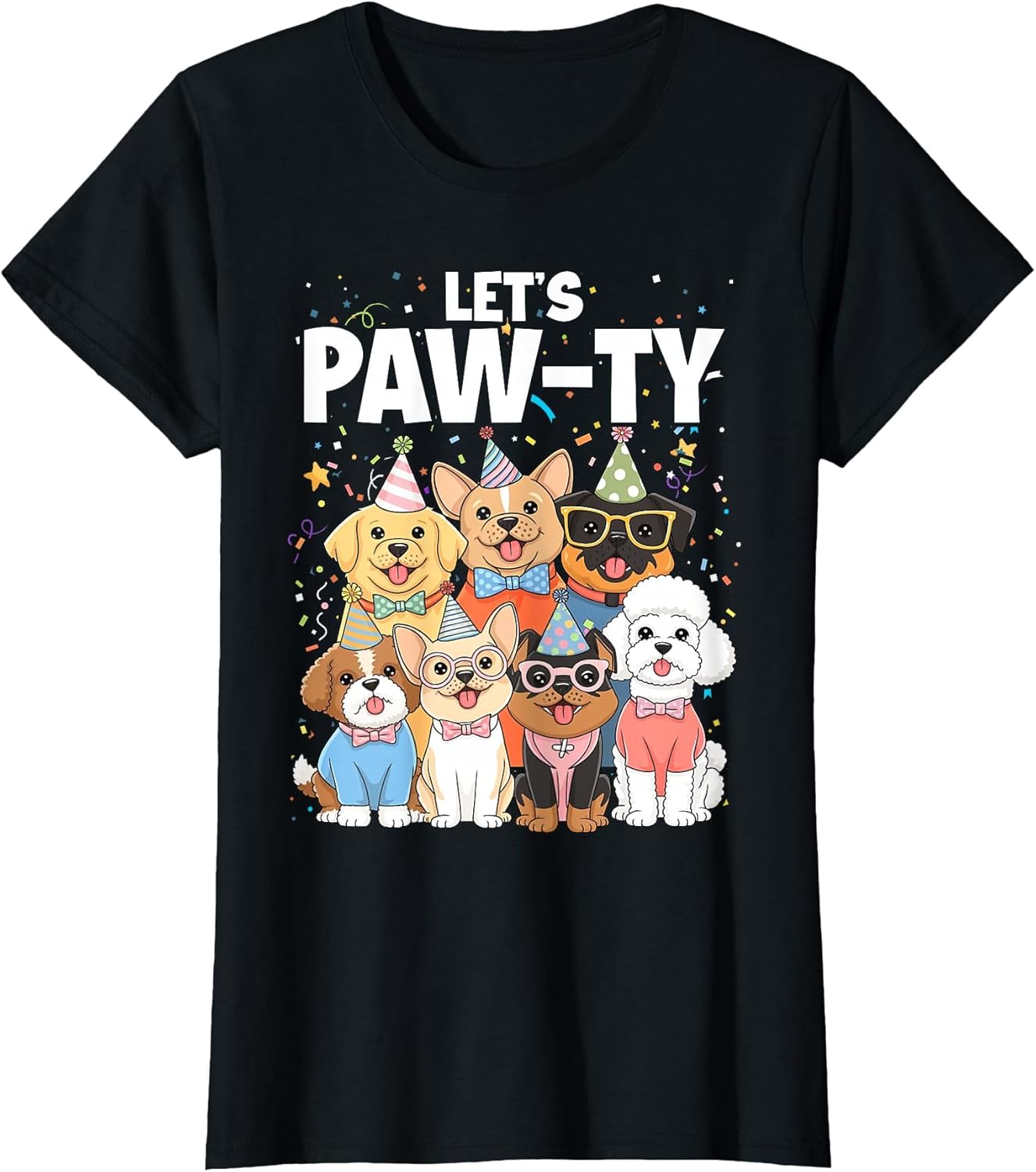Dog Mom Birthday Dog Bday Boy Girl Let's Pawty Birthday