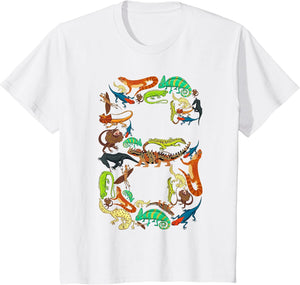 Kids 6th Birthday Reptiles Lizards Theme 6 Year Old Boys