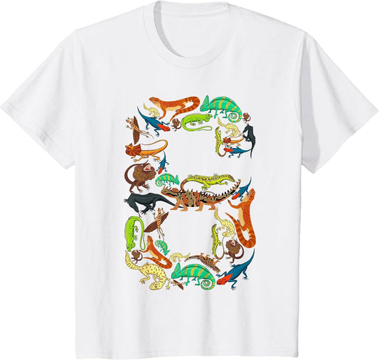 Kids 6th Birthday Reptiles Lizards Theme 6 Year Old Boys
