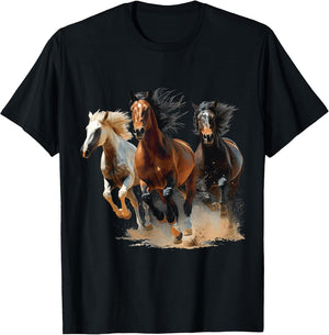 Vintage Horses Lover Graphic Women Boys Girls