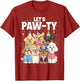 Dog Mom Birthday Dog Bday Boy Girl Let's Pawty Birthday