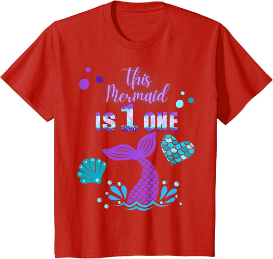 Mermaid ONE 1st Year Birthday Under Sea Party Girls Squad