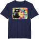 Its Fine Im Fine Everything is Fine Funny Black Cat Tie Dye