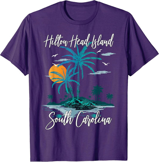 Summer Vacation Retro South Carolina Hilton Head Island Women Kids