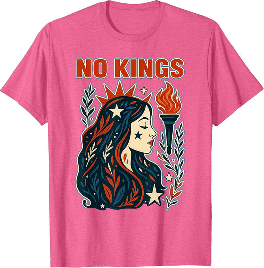 No Kings Retro Patriotic Woman Liberty