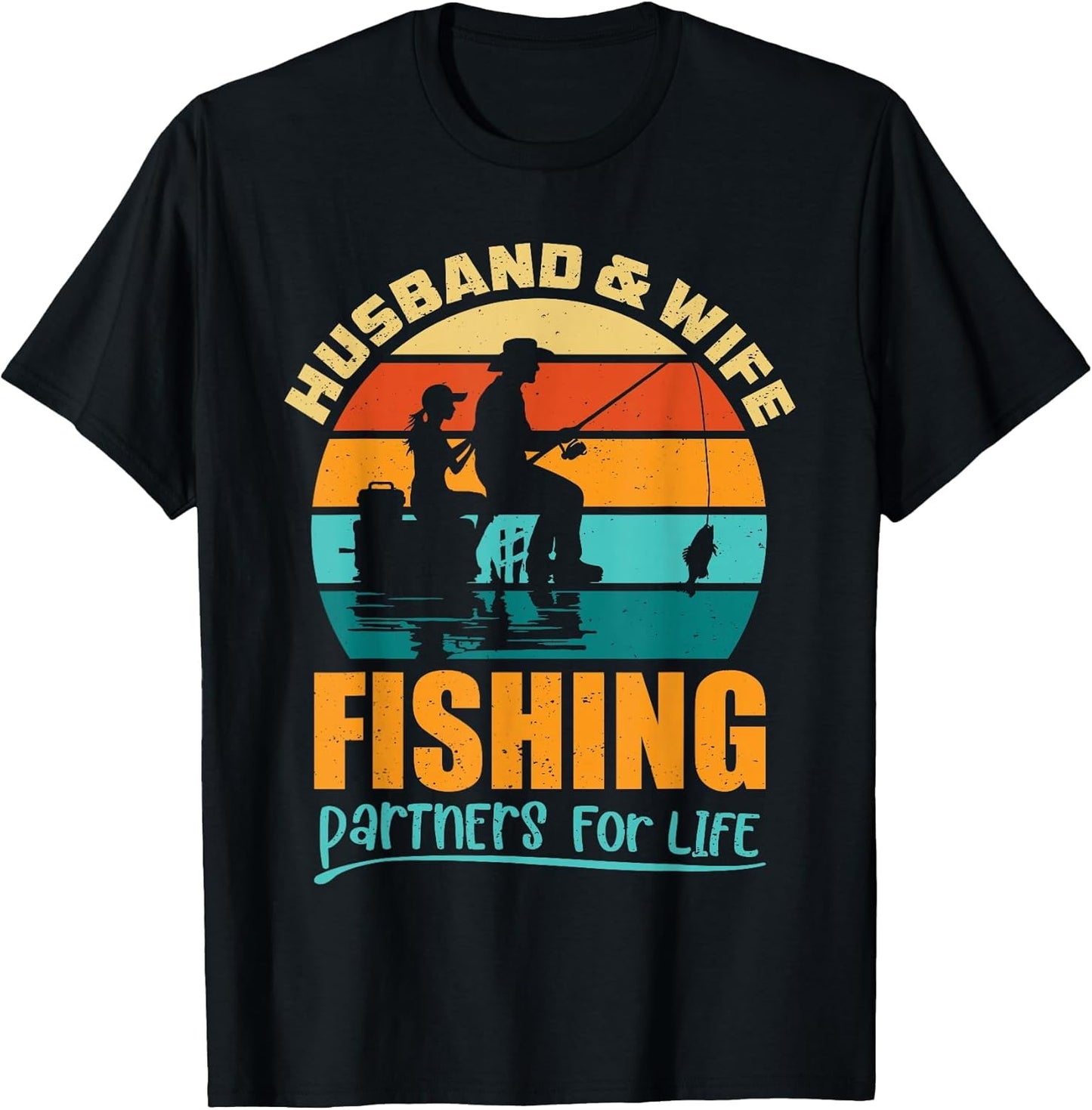 Husband and Wife Fishing Matching Honeymoon Fisher