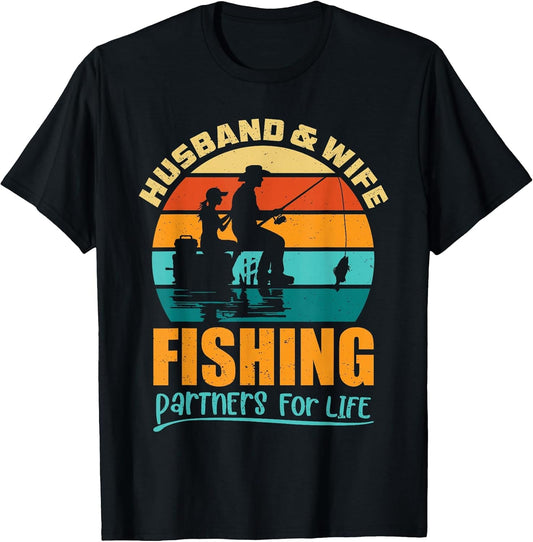 Husband and Wife Fishing Matching Honeymoon Fisher