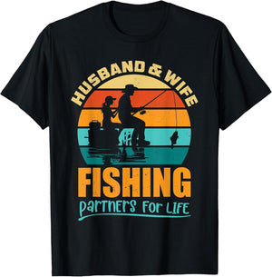 Husband and Wife Fishing Matching Honeymoon Fisher