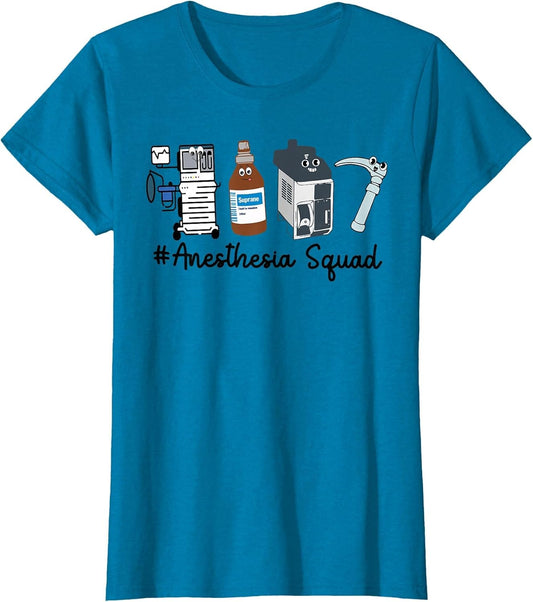 Funny Anesthesia Tech, Anesthesia Squad Goals CRNA Anesthesi , Women, Sapphire Blue, Medium