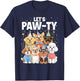 Dog Mom Birthday Dog Bday Boy Girl Let's Pawty Birthday